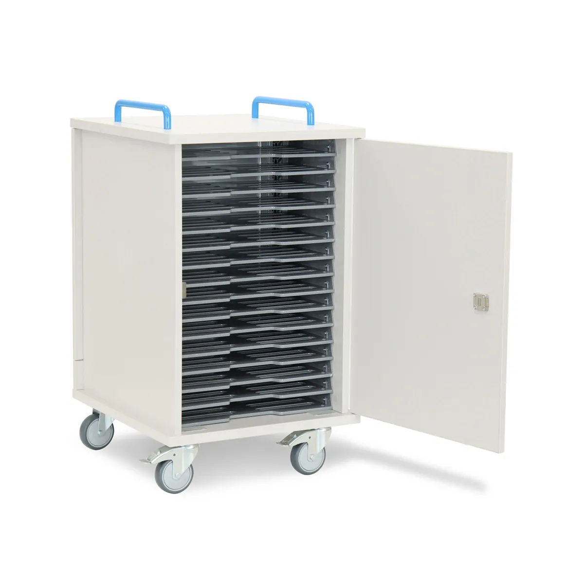 Lyte 16 Single Door Plastic Shelf Mobile trolley